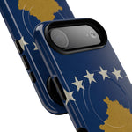 Kosovo Flag Tough iPhone Case — Navy Blue Stars & Gold Map (MagSafe compatible)  Shamo's