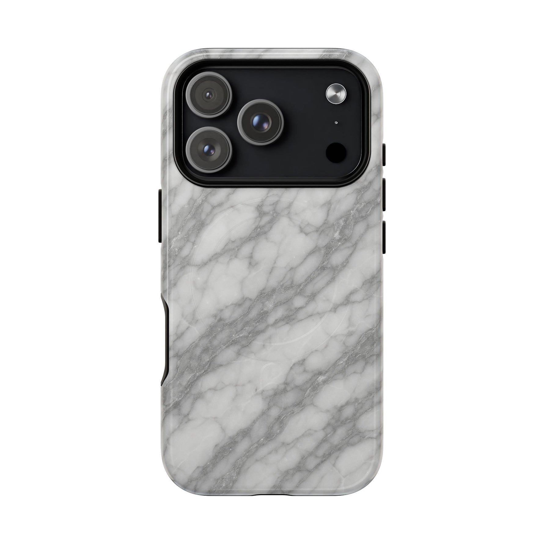 Silver Mist Marble iPhone Case with MagSafe - Shamo's