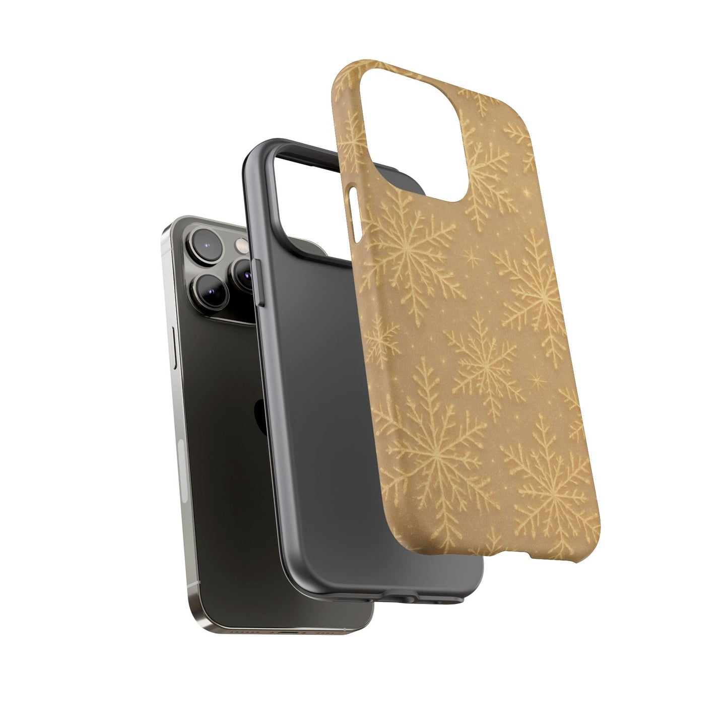 Golden Snowflake Holiday iPhone Case
