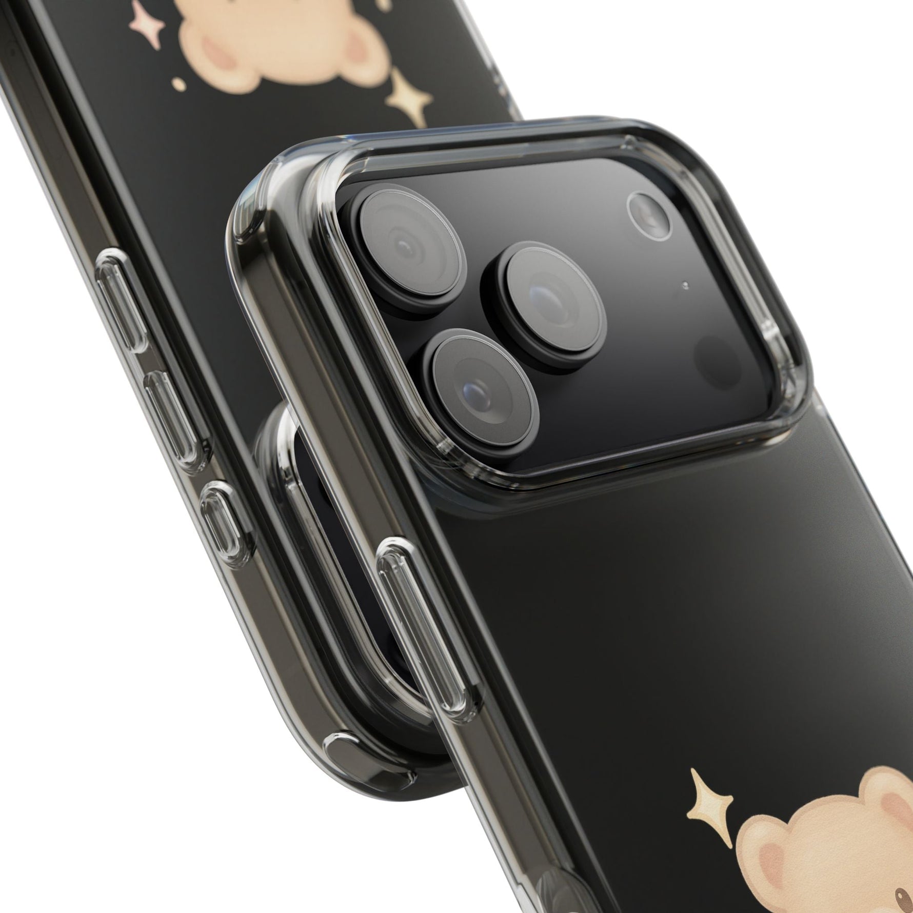 Romantic Teddy Bear Impact-Resistant iPhone Case with Heart Design  Shamo's