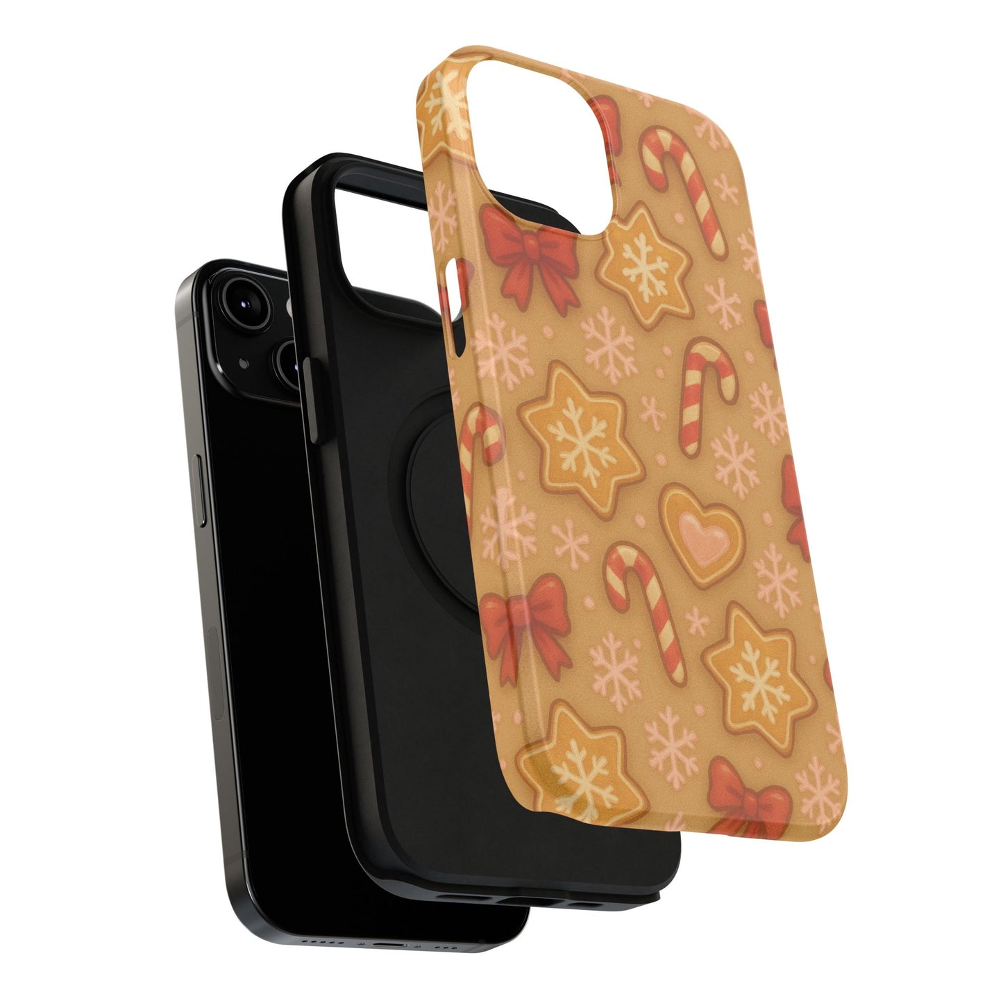 Candy Cane & Gingerbread Holiday iPhone Case — Impact-Resistant