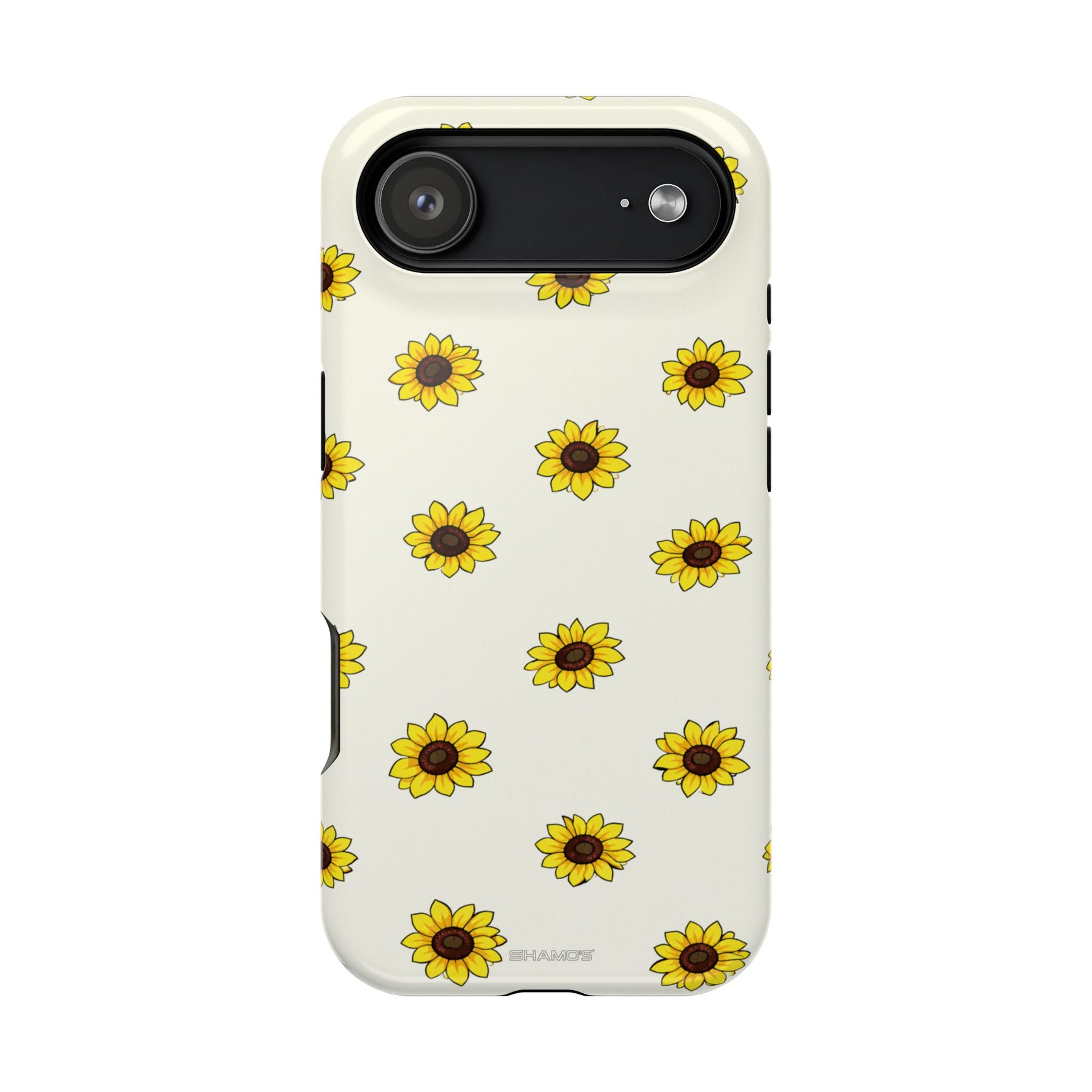Sunflower Pattern Magnetic Impact-Resistant iPhone Case MagSafe Compatible