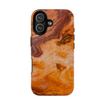 iPhone-Hülle aus bernsteinfarbenem Achatmarmor – kompatibel mit MagSafe