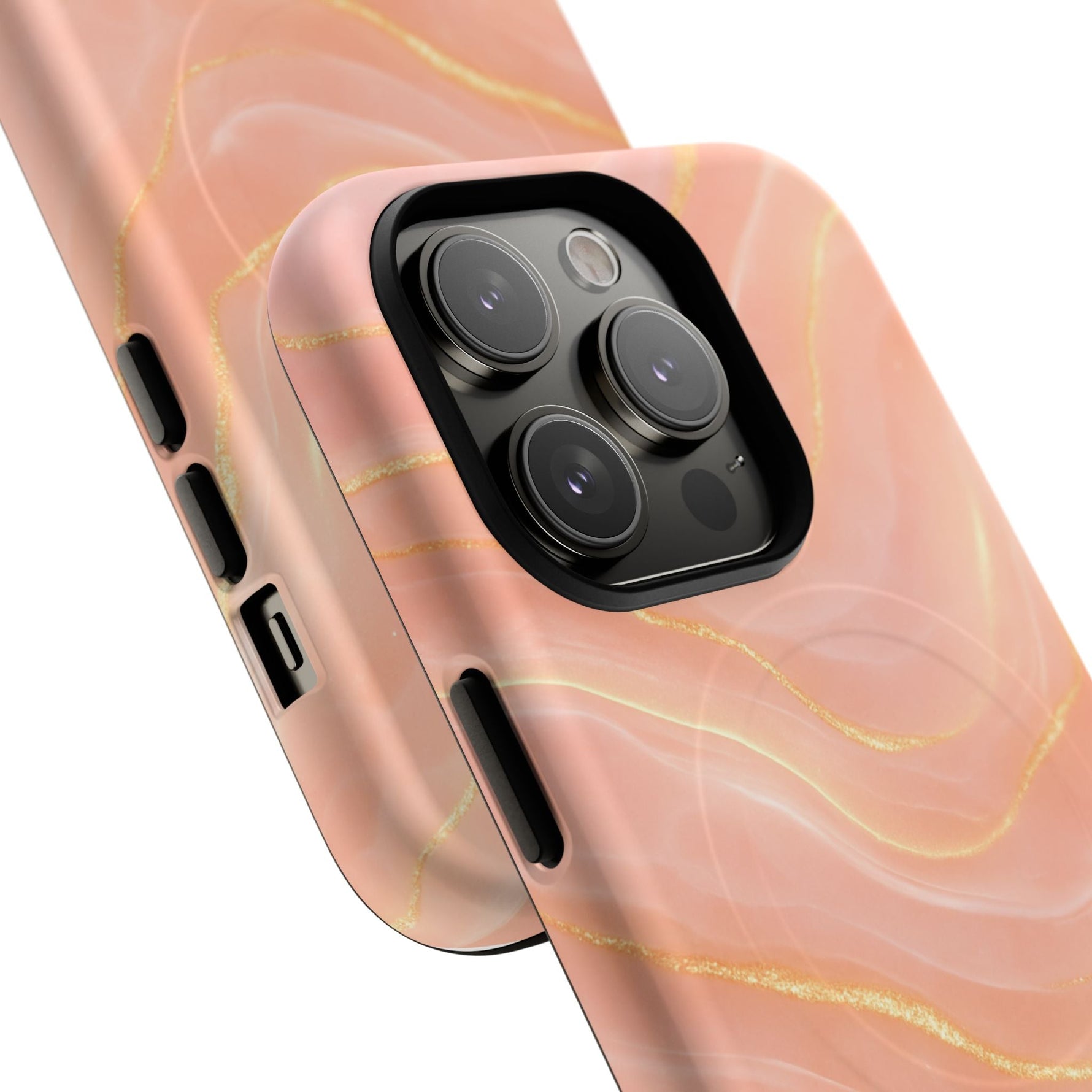 Luxury Series Pink Marble iPhone Case compatible with MagSafe  Shamo's