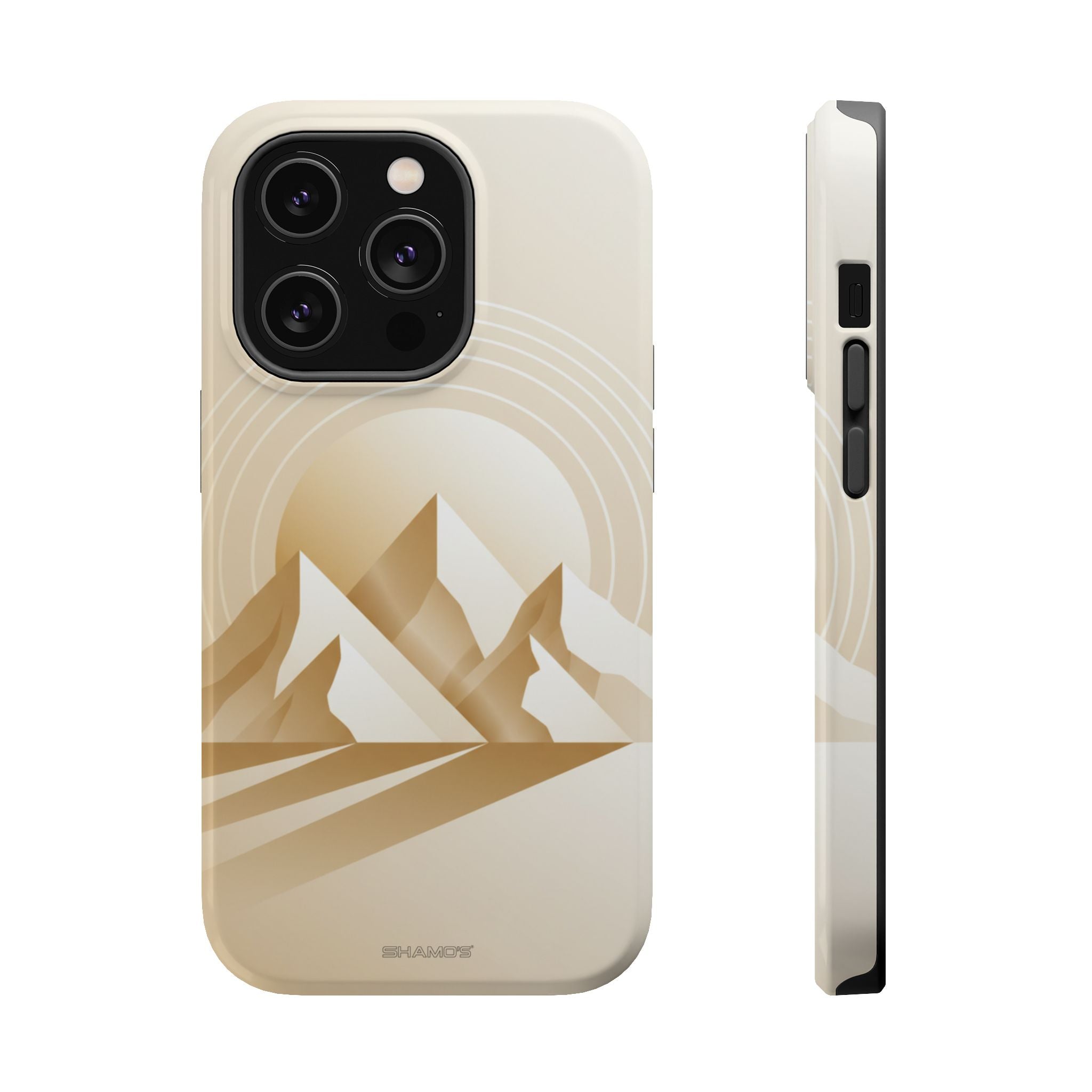 Minimalist Mountain Abstract Landscape iPhone Case with MagSafe Compatibility - iPhone 14 Pro / Glossy - Shamo's