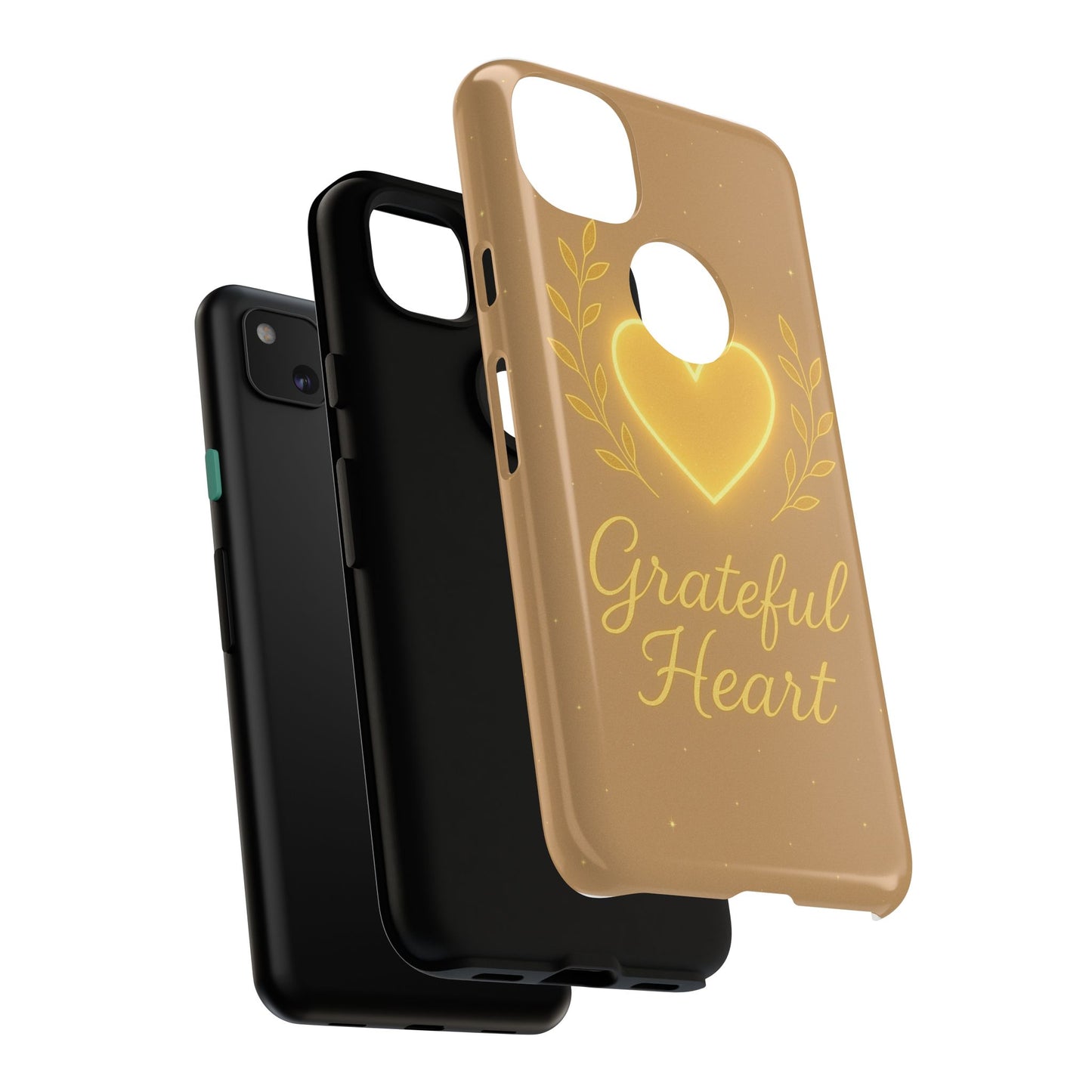Grateful Heart iPhone Case — Warm Neon Heart
