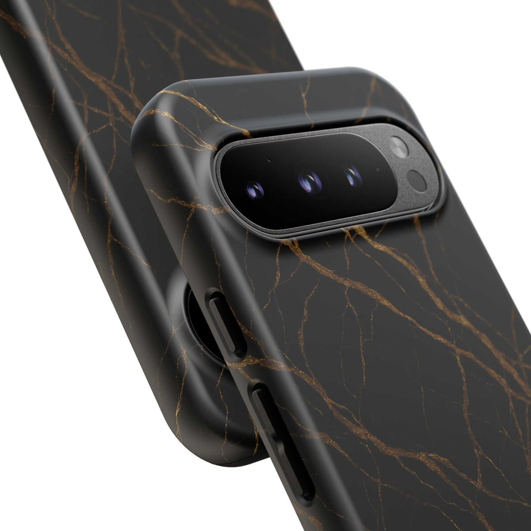 Black Marble Tough iPhone Case  Shamo's