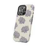 Cute Tiny Hippo Magnetic Impact-Resistant Phone Case