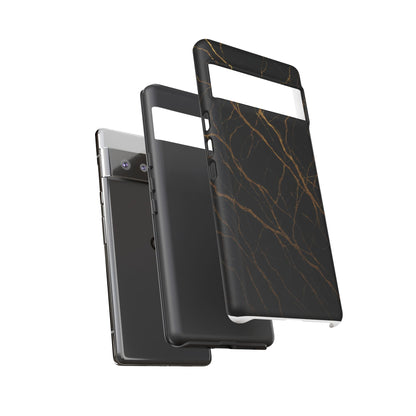 Black Marble Tough iPhone Case