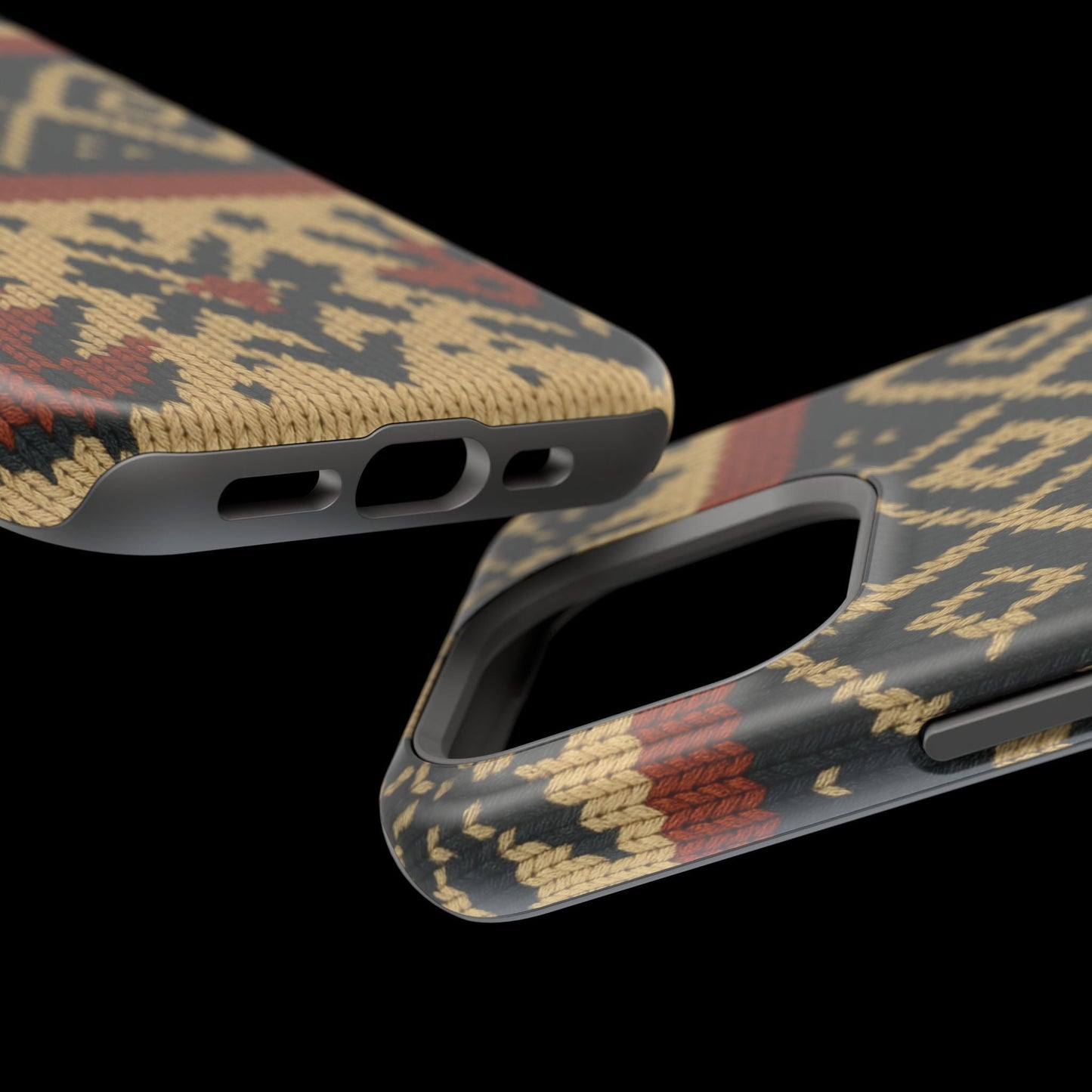 Nordic Knit Pattern MagSafe Impact-Resistant iPhone Case