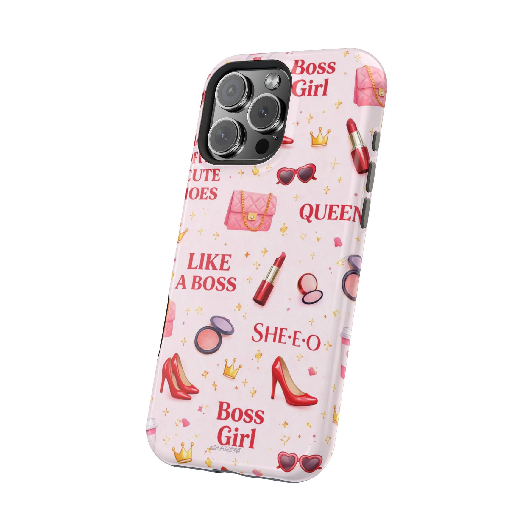 Boss Girl Cosmetic Pattern iPhone Case | MagSafe - iPhone 17 / Glossy - Shamo's