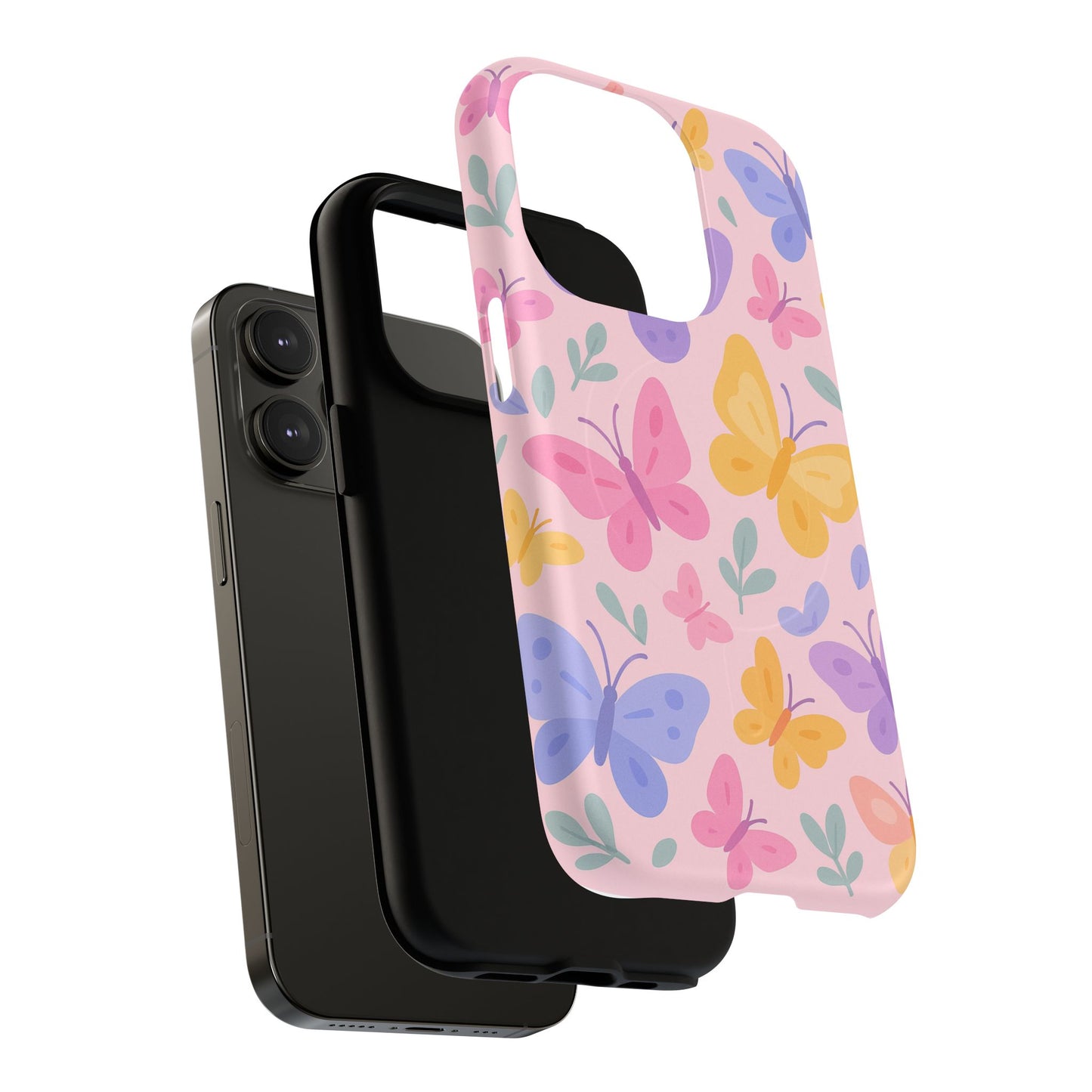 Butterfly Pattern Compatible with MagSafe Tough Magnetic Phone Case