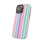 Pastel Stripe MagSafe Compatible Magnetic Impact-Resistant Phone Case - iPhone 17 / Glossy - Shamo's