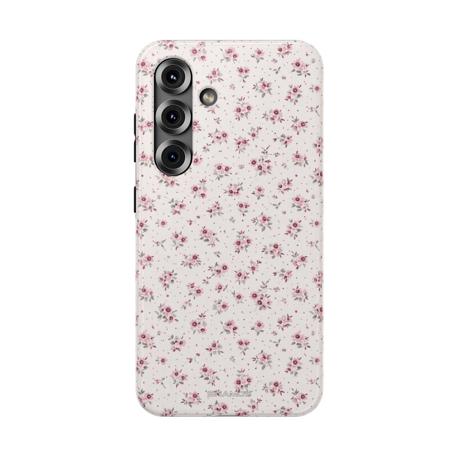 Rosebud Floral Tough iPhone Case | Pink Vintage Flower Protective Cover