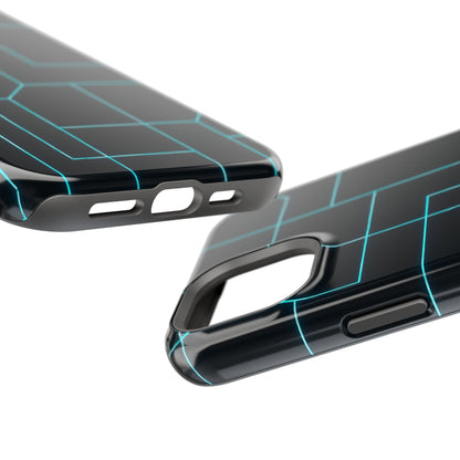 Neon Grid Magnetic Impact-Resistant iPhone Case | MagSafe compatible  Shamo's