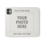Personalized Flip Wallet Phone Case – Custom Photo & Text Wallet Cover