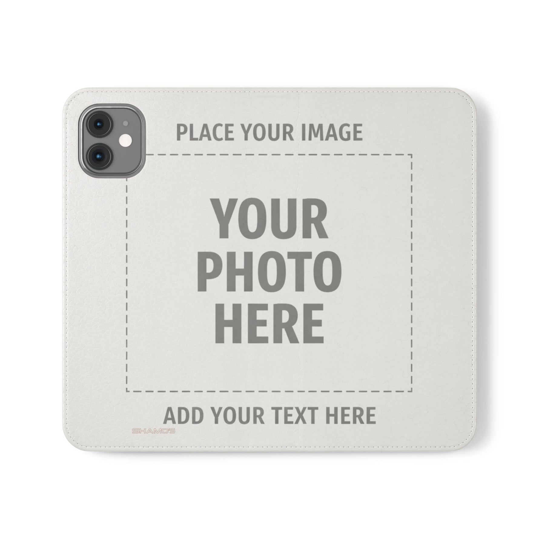 Personalized Flip Wallet Phone Case – Custom Photo & Text Wallet Cover