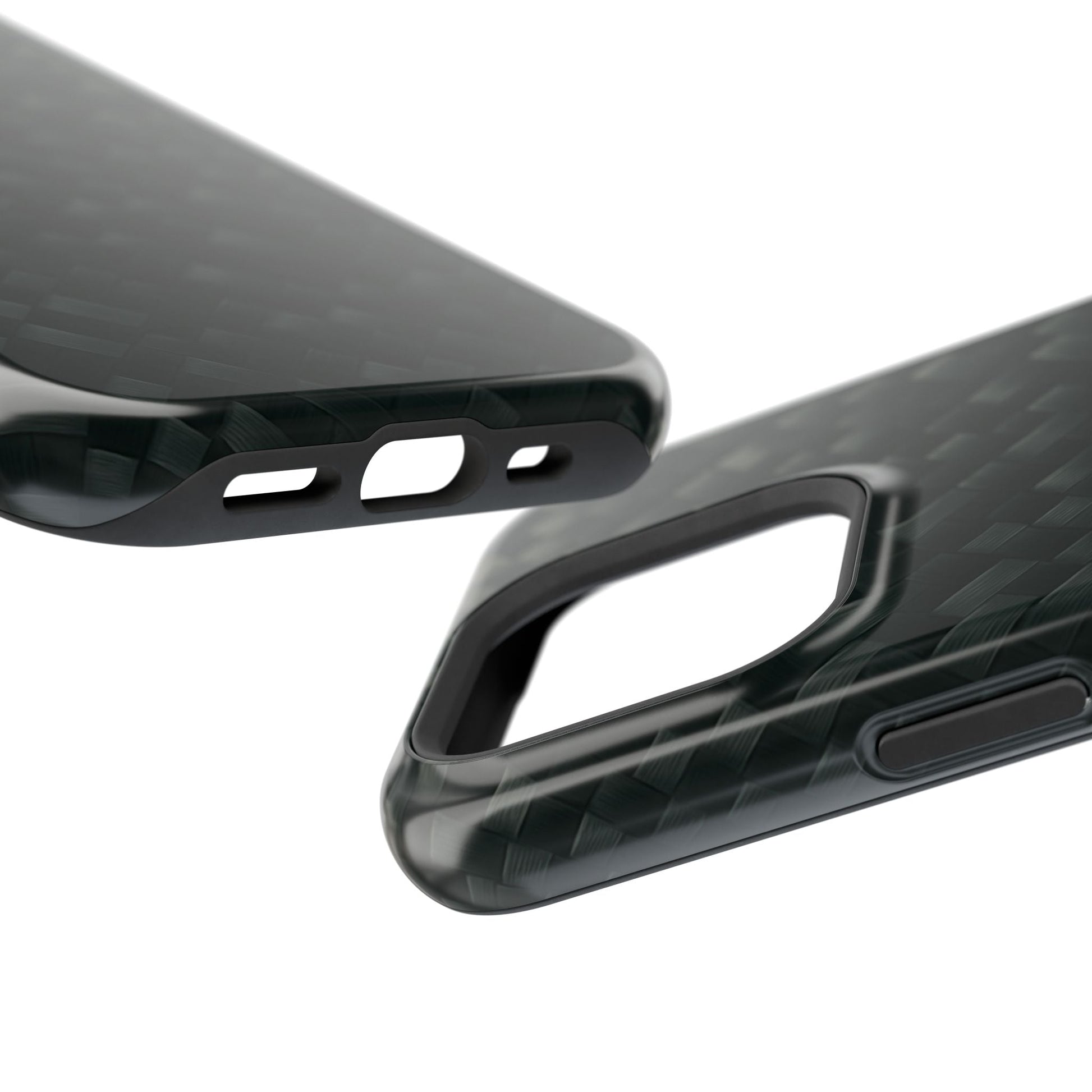 Dark Carbon Fiber Texture Magnetic Impact-Resistant iPhone Case | MagSafe compatible  Shamo's