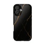 Black & Gold Marble iPhone Case with MagSafe - iPhone 17 / Glossy - Shamo's