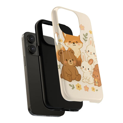 Forest Friends iPhone Case — Fox, Bear & Bunny Design. with MagSafe  Shamo's