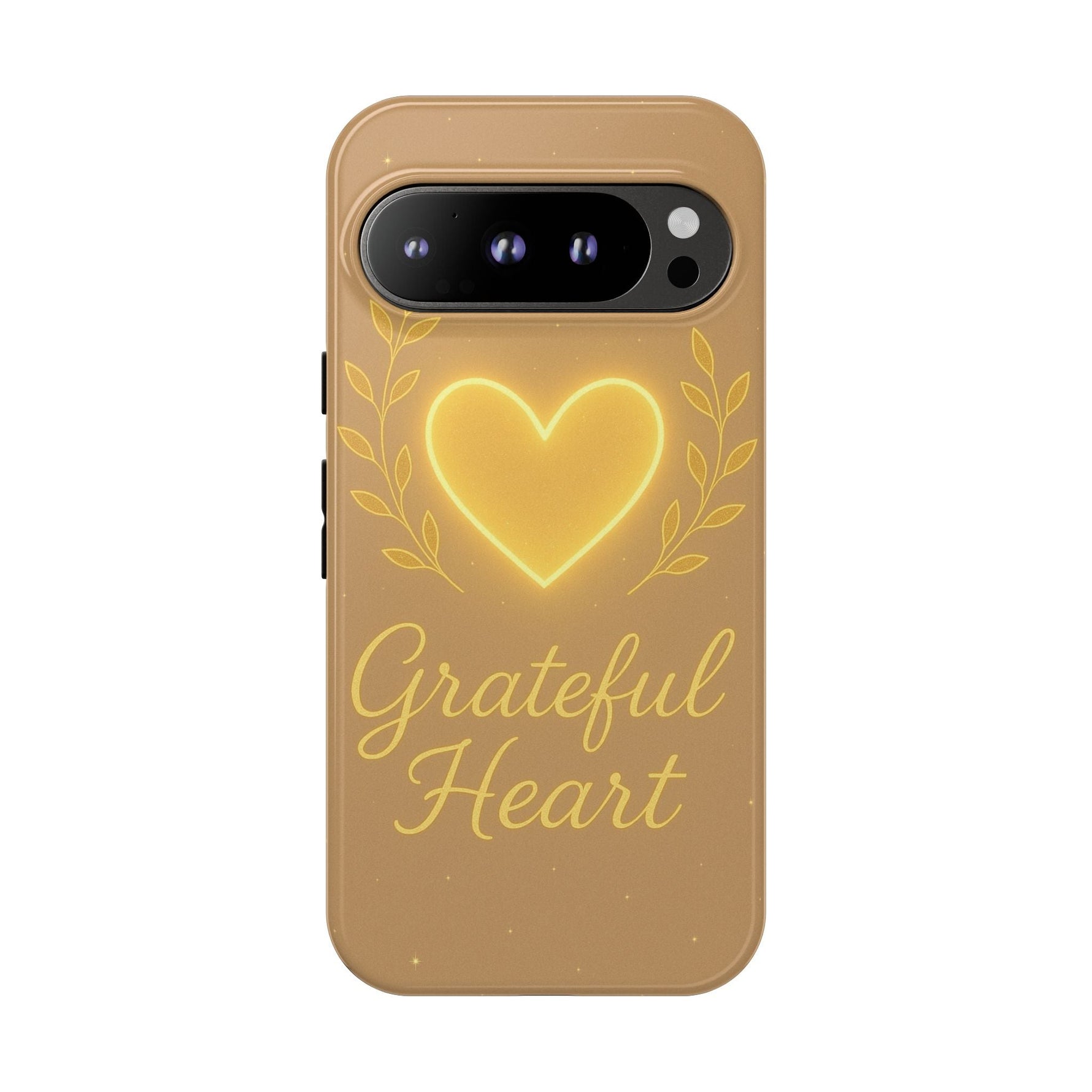 Grateful Heart iPhone Case — Warm Neon Heart  Shamo's Google Pixel 9 Pro / Glossy