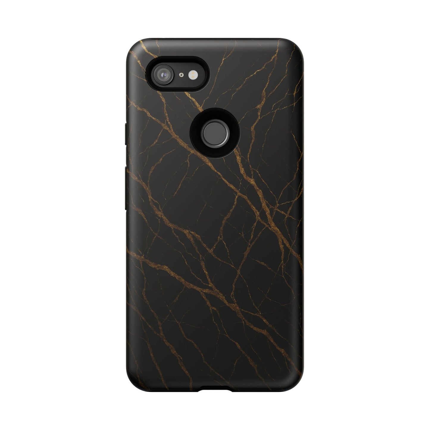 Black Marble Tough iPhone Case