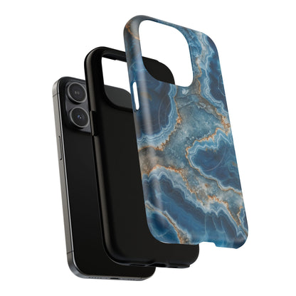 Blue Agate Marble iPhone Case —with MagSafe - Shamo's