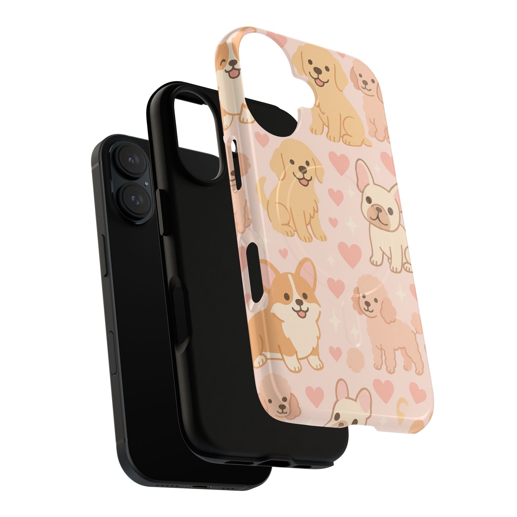 Puppies & Hearts iPhone Case compatible with MagSafe  Shamo's