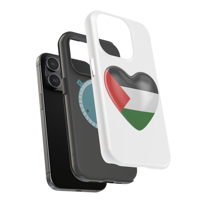 MagSafe Tough Cases with Palestinian flag in heart shape