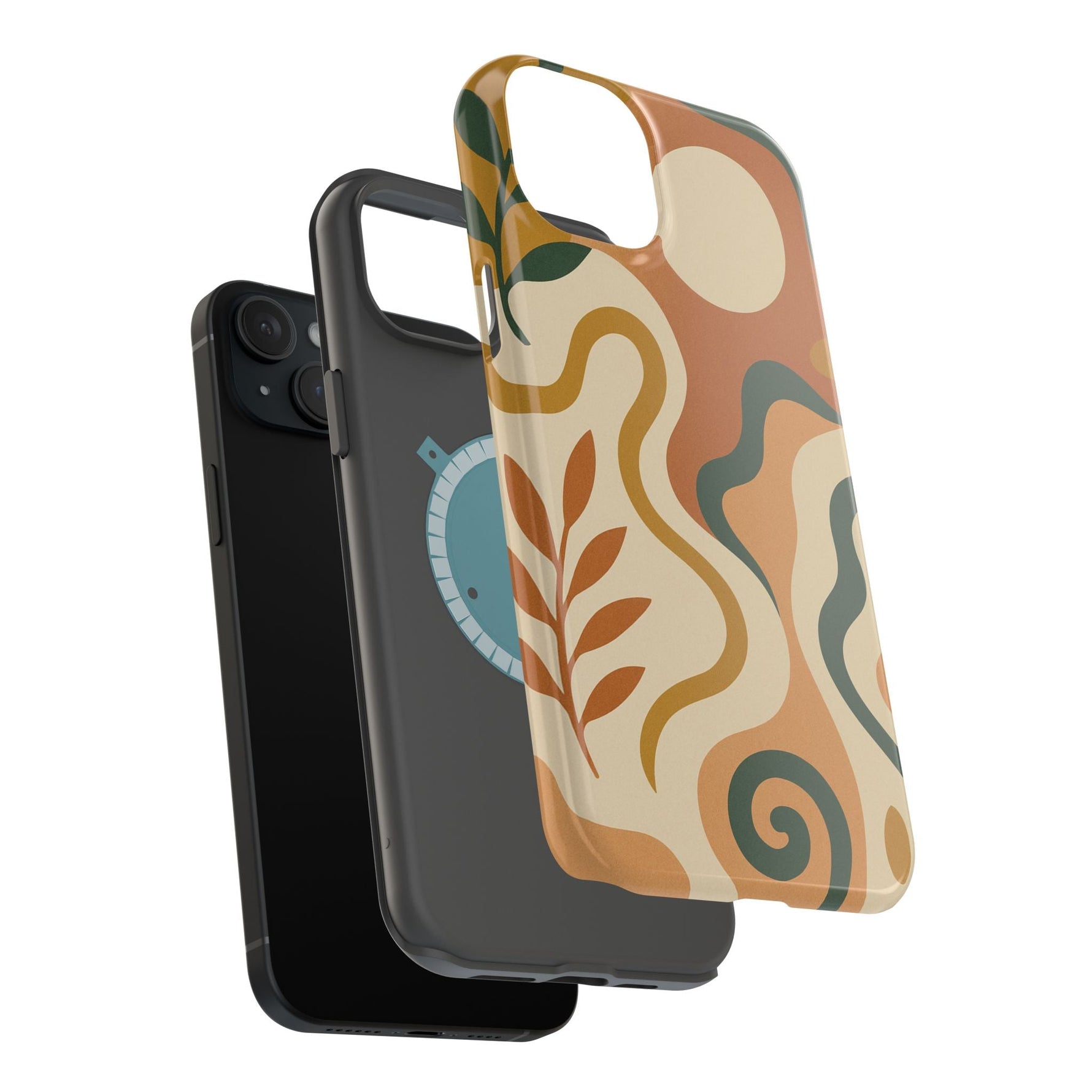 Abstract Earth-Tone Impact iPhone Case — MagSafe  Shamo's