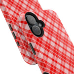 Red Plaid Magnetic Impact-Resistant iPhone Case | MagSafe