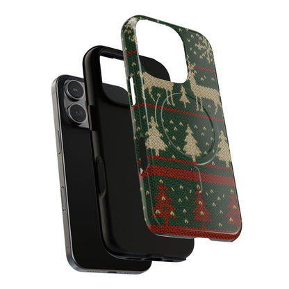 Holiday Knit Reindeer MagSafe Tough iPhone Case