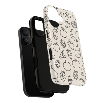 Fruit Pattern Tough iPhone Case | Compatible with MagSafe