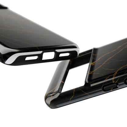 Black Marble Tough iPhone Case