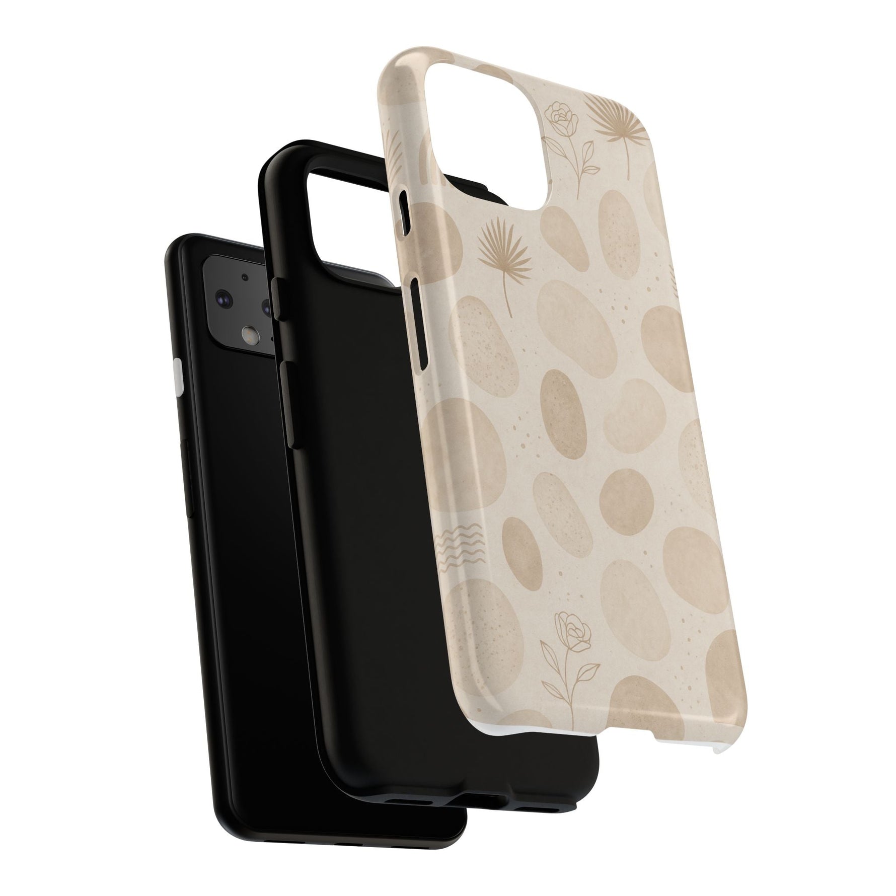 Neutral Pebble Pattern Tough iPhone Case  Shamo's