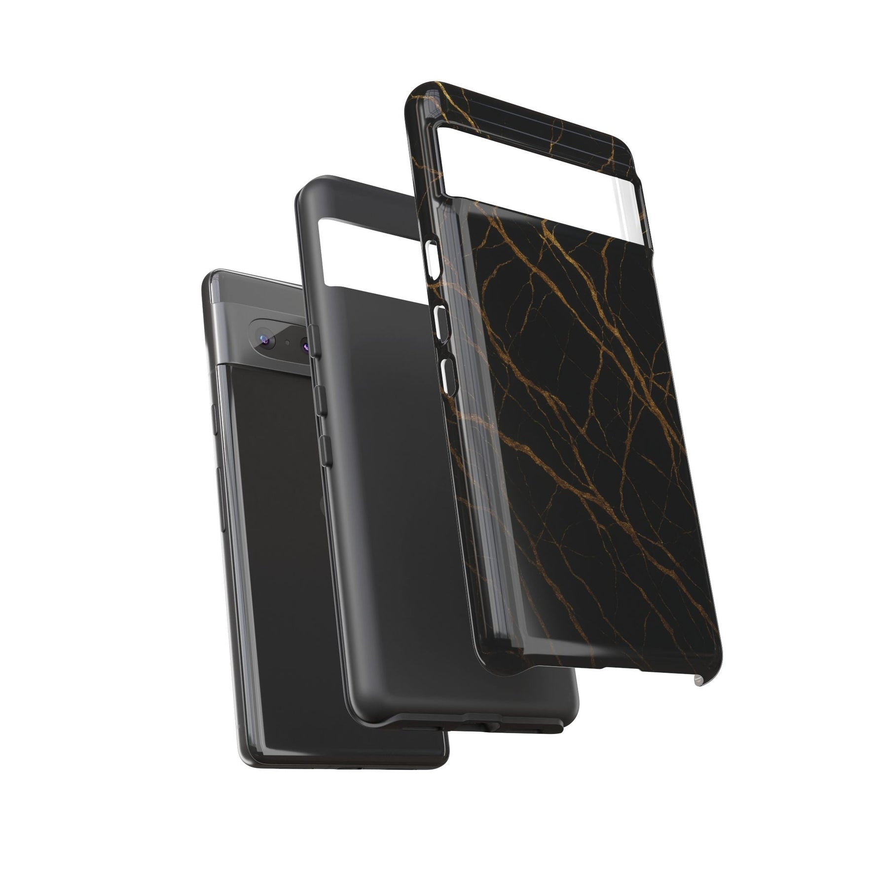 Black Marble Tough iPhone Case  Shamo's
