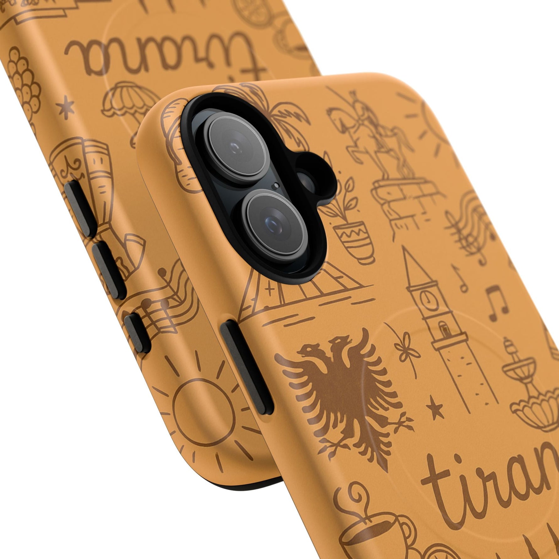Tirana Illustrated Hand-Drawn iPhone Case — Albanian Landmarks & Icons | MagSafe compatible  Shamo's