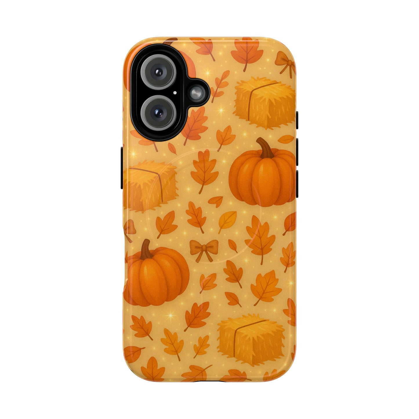 Autumn Harvest iPhone Case — Pumpkin & Haystack Fall with MagSafe - Shamo's