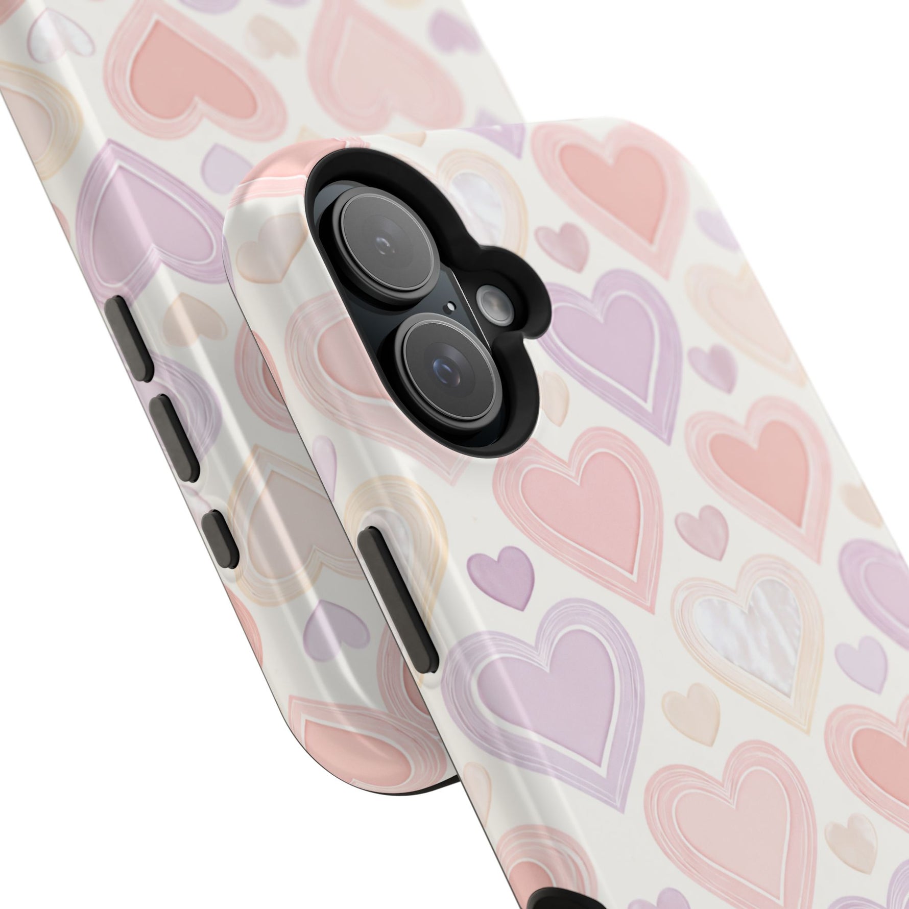 Pastel Heart Love MagSafe Impact-Resistant iPhone Case