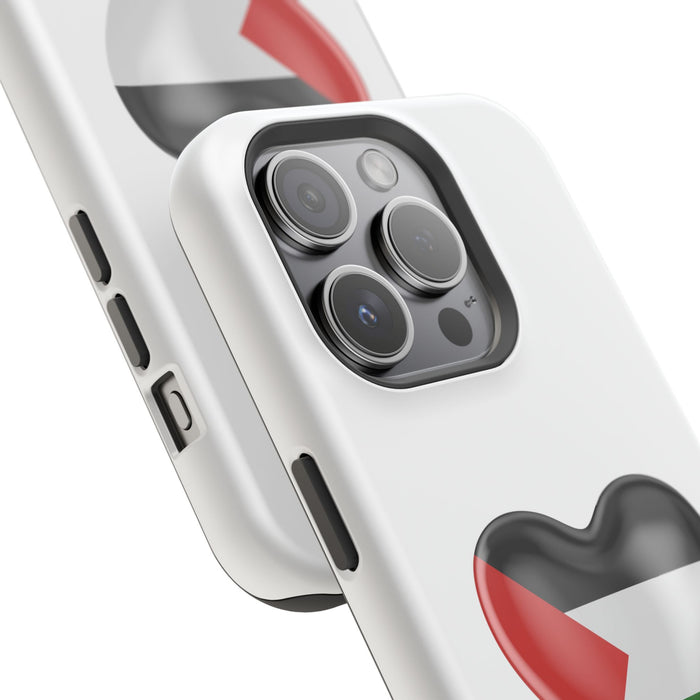 MagSafe Tough Cases with Palestinian flag in heart shape