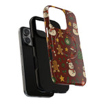 Snowman & Gingerbread Tough iPhone Case (MagSafe compatible)  Shamo's