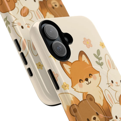 Forest Friends iPhone Case — Fox, Bear & Bunny Design. with MagSafe  Shamo's