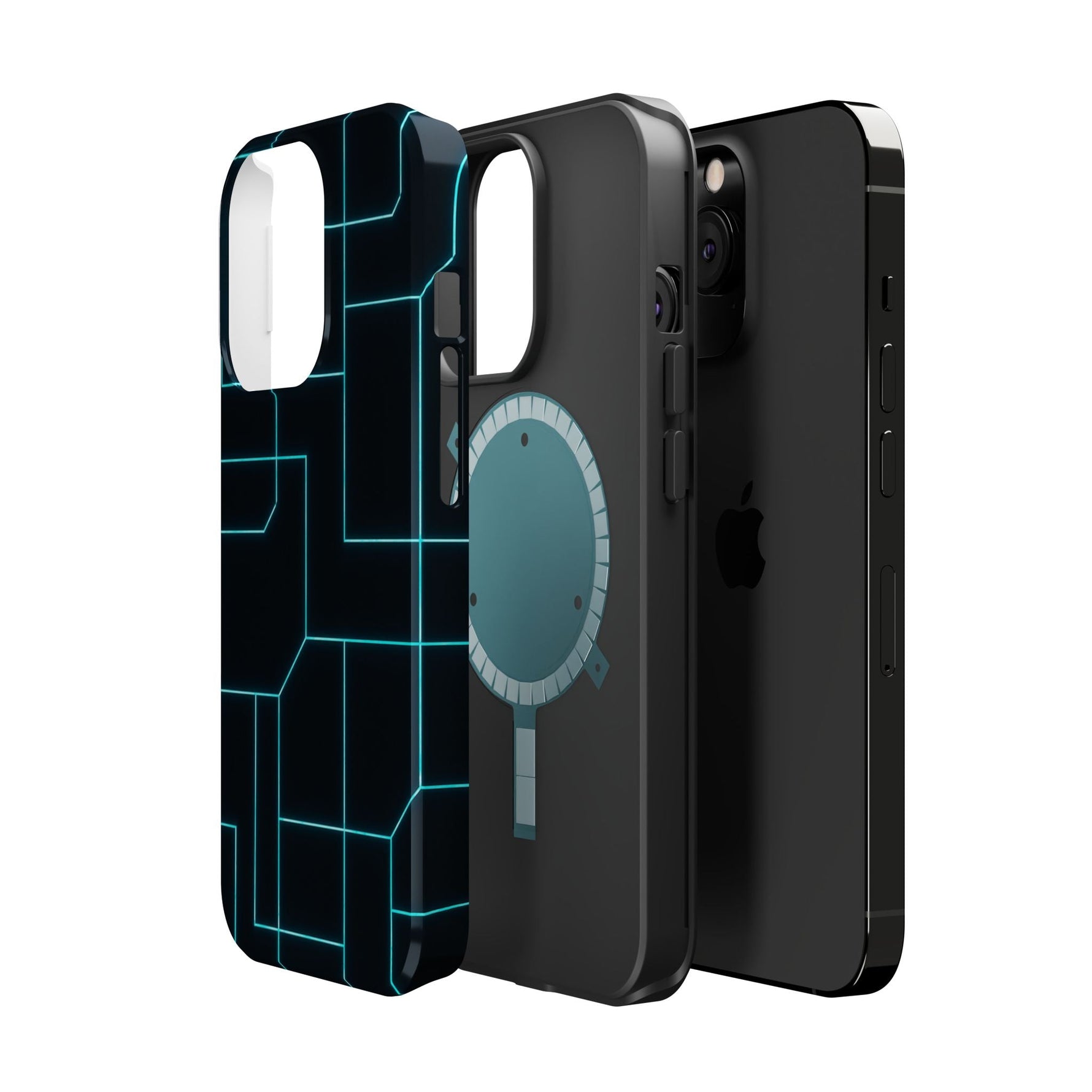 Neon Grid Magnetic Impact-Resistant iPhone Case | MagSafe compatible  Shamo's
