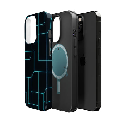 Neon Grid Magnetic Impact-Resistant iPhone Case | MagSafe compatible  Shamo's