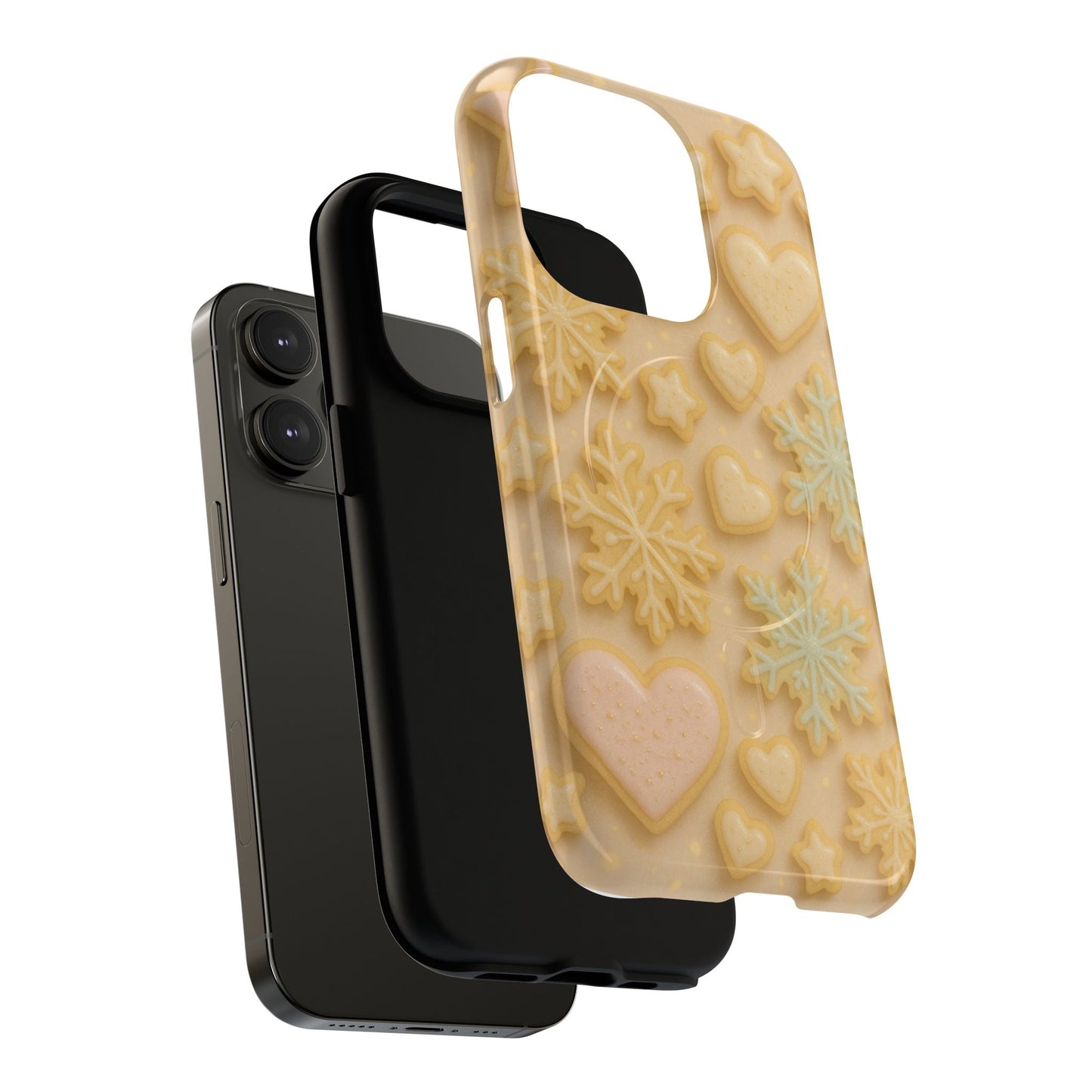 Heart & Snowflake Holiday iPhone Case — compatible with MagSafe