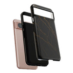 Black Marble Tough iPhone Case  Shamo's