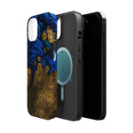 Blue Swirl & Burl Wood Impact iPhone Case | MagSafe compatible  Shamo's