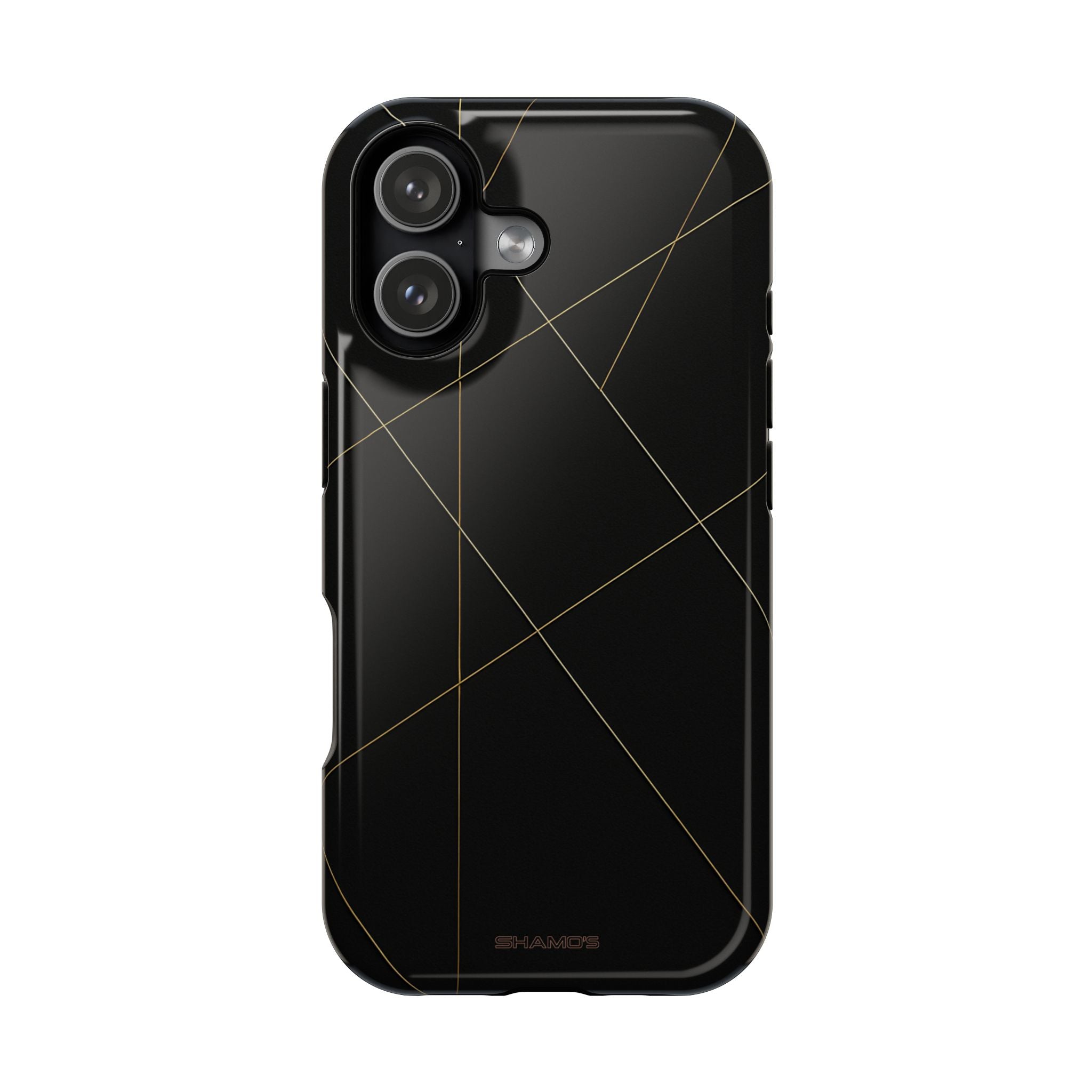 Black Geometric Design iPhone Case | MagSafe