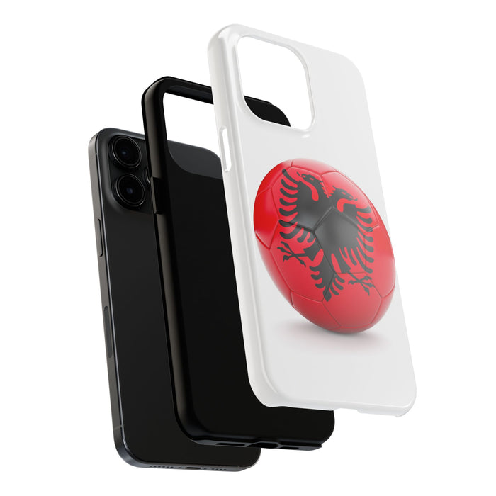 Tough Phone Cases with Albanian soccer flag