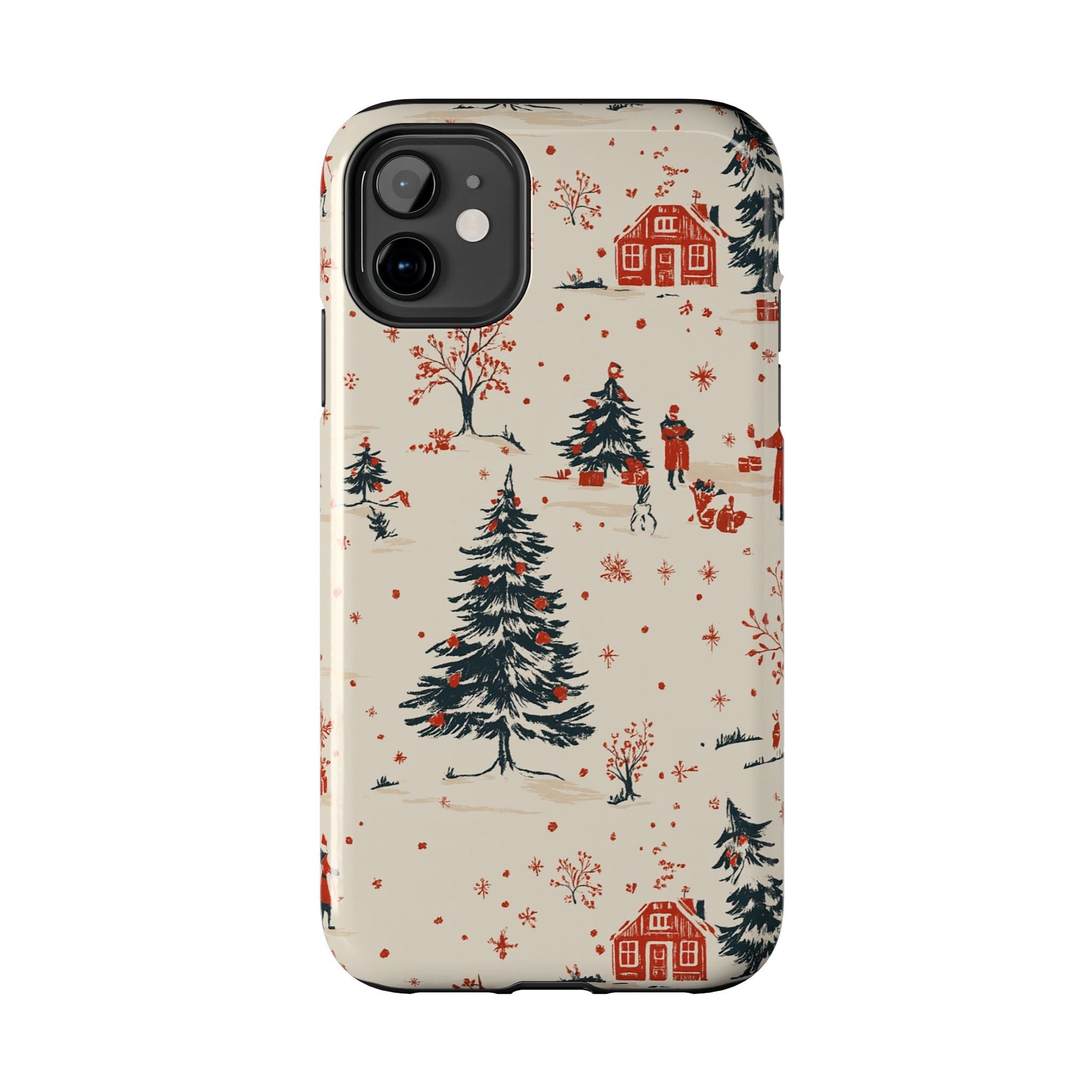 Winter Village Holiday Tough iPhone Case — Vintage Holidays & Snow Scene  Shamo's